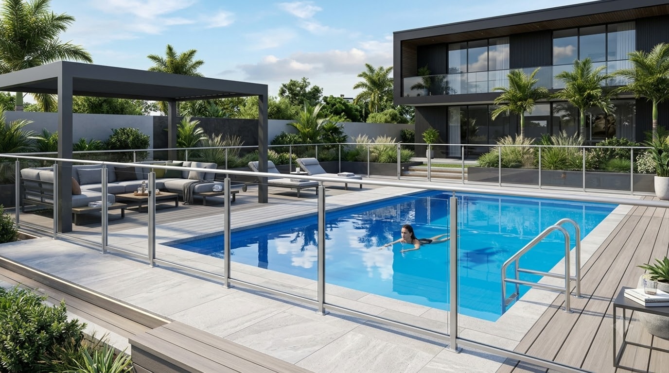 aluminium pool fencing